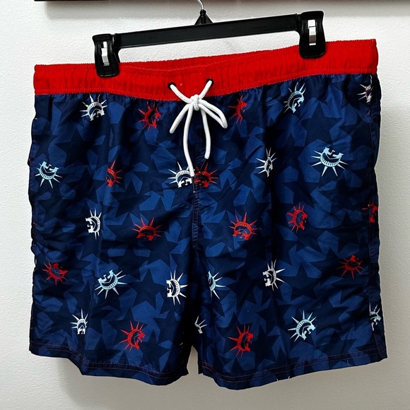 Way To Celebrate Men's  Americana Print Swim Trunks size large - Picture 1 of 5